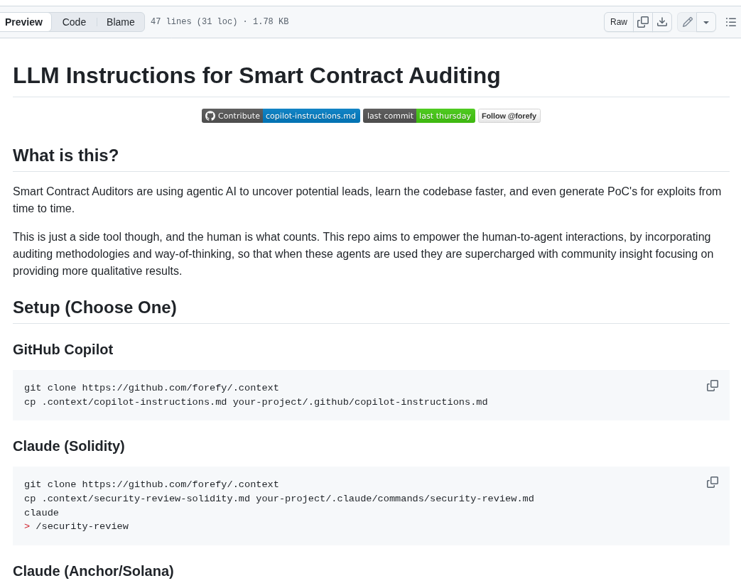 Forefy .context screenshot