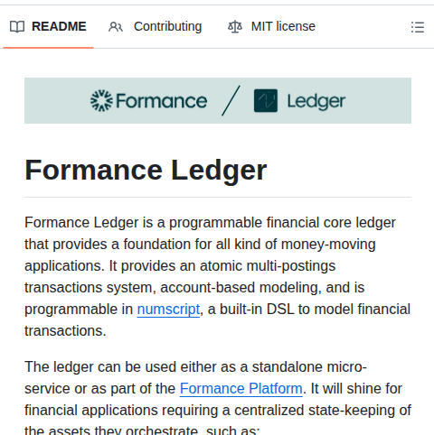 Formancehq Ledger screenshot
