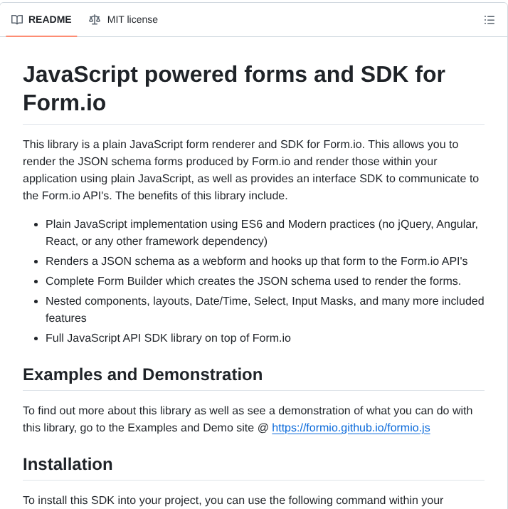 Formio Formio.js screenshot
