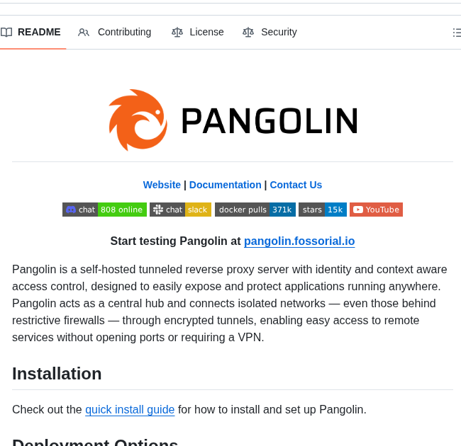 Fosrl Pangolin screenshot