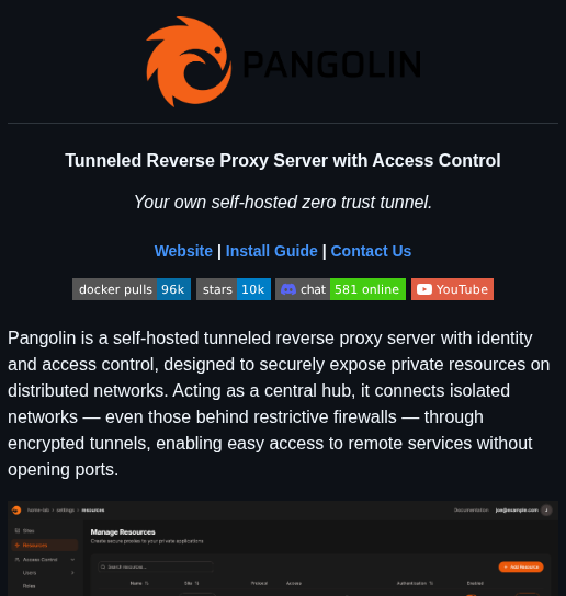 Fosrl Pangolin screenshot