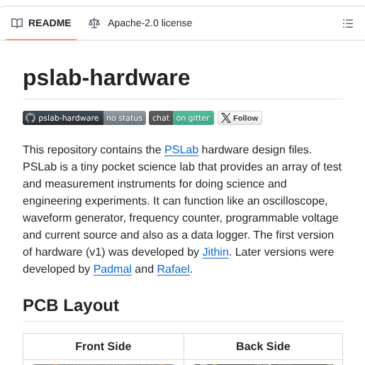 Fossasia Pslab Hardware screenshot