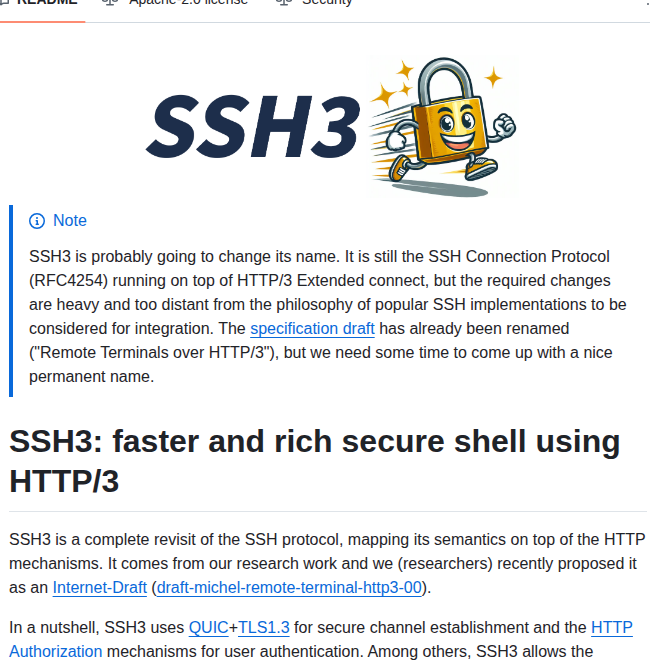 Francoismichel Ssh3 screenshot