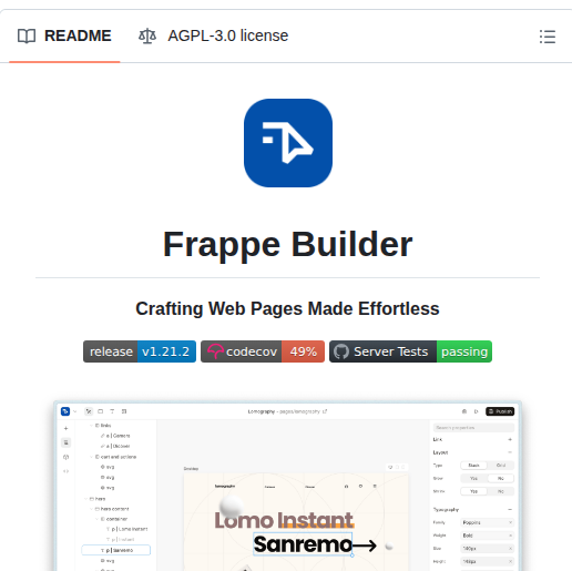 Frappe Builder screenshot