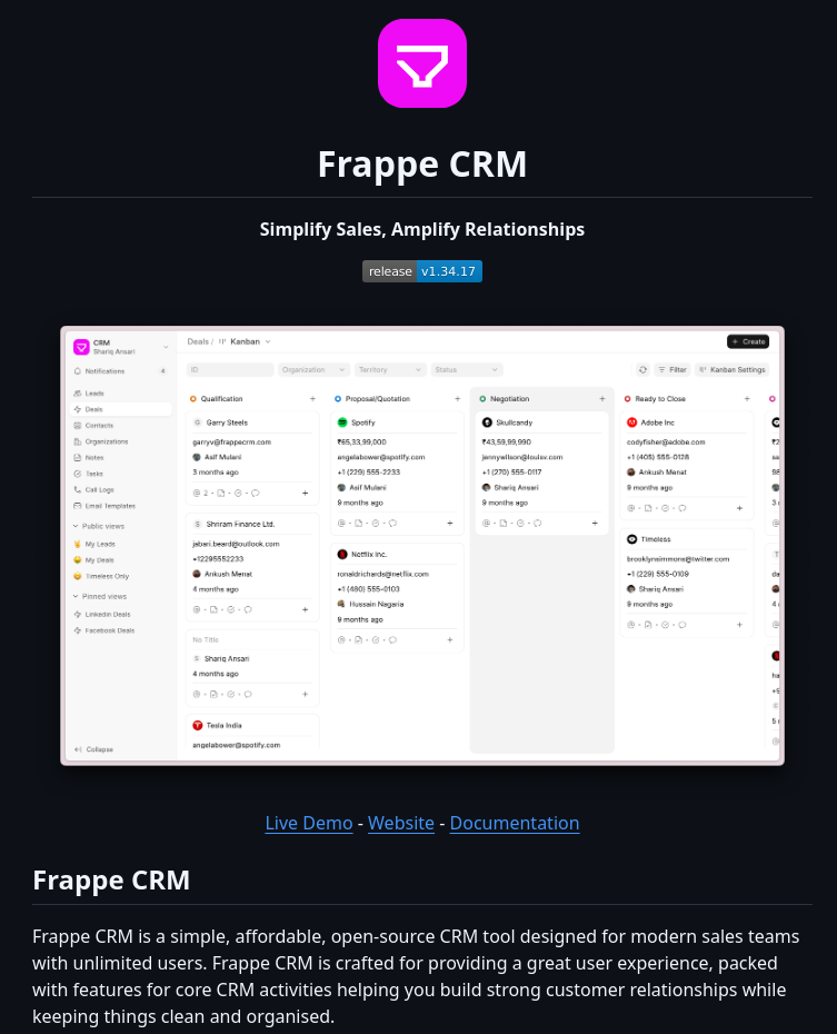 Frappe Crm screenshot