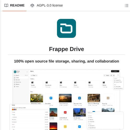 Frappe Drive screenshot