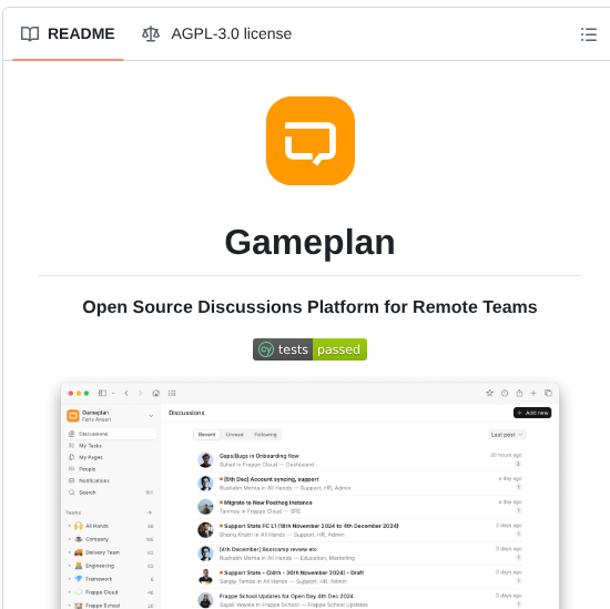Frappe Gameplan screenshot