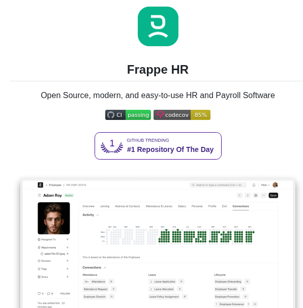 Frappe Hrms screenshot