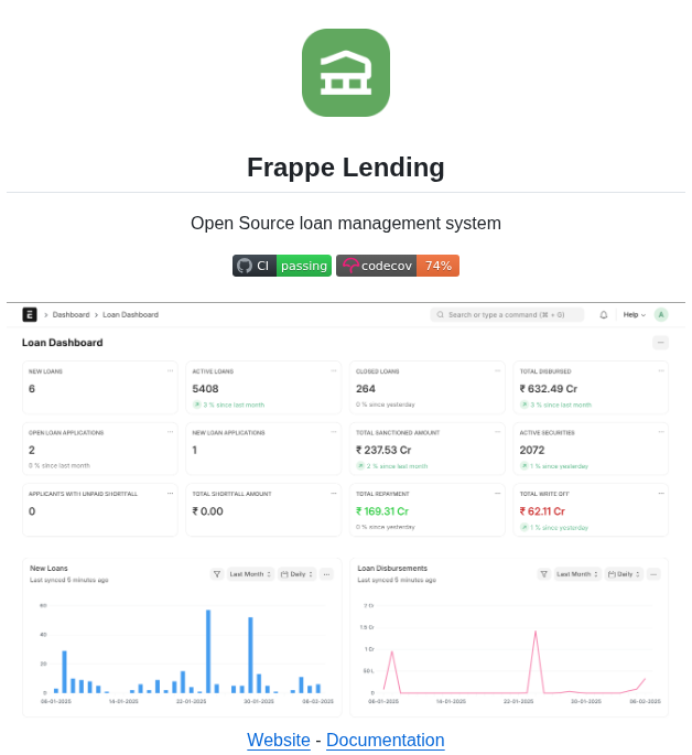 Frappe Lending screenshot