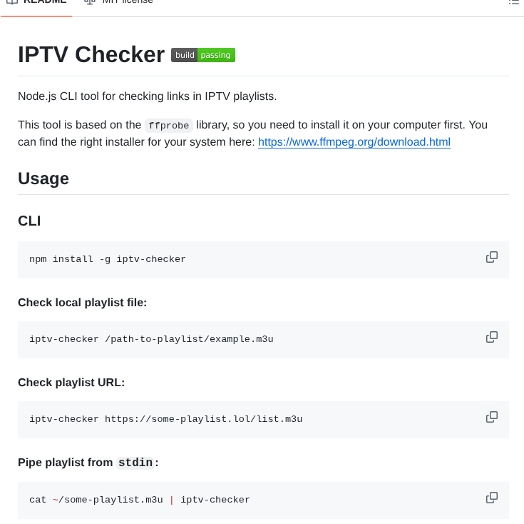 Freearhey Iptv Checker screenshot