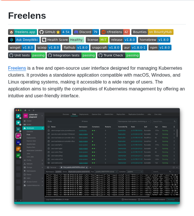 Freelensapp Freelens screenshot