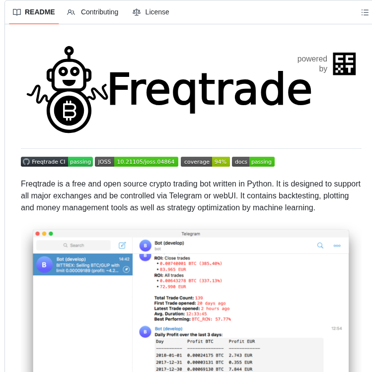 Freqtrade Freqtrade screenshot