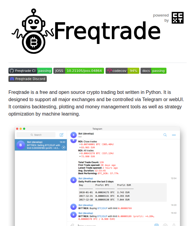 Freqtrade Freqtrade screenshot