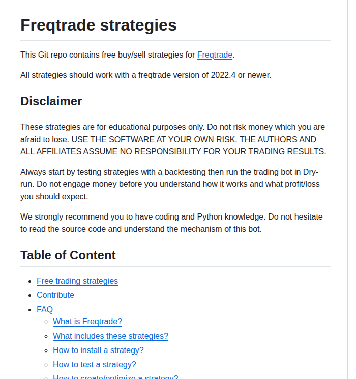Freqtrade Freqtrade Strategies screenshot