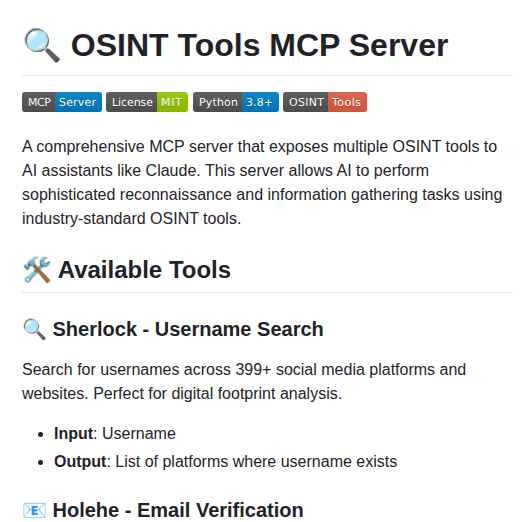Frishtik Osint Tools Mcp Server screenshot