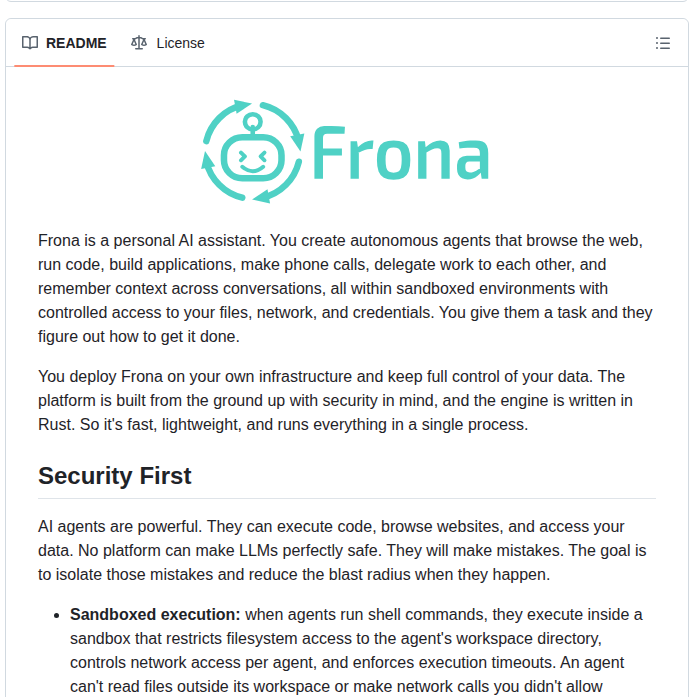 Fronalabs Frona screenshot