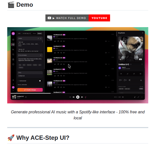 Fspecii Ace Step Ui screenshot