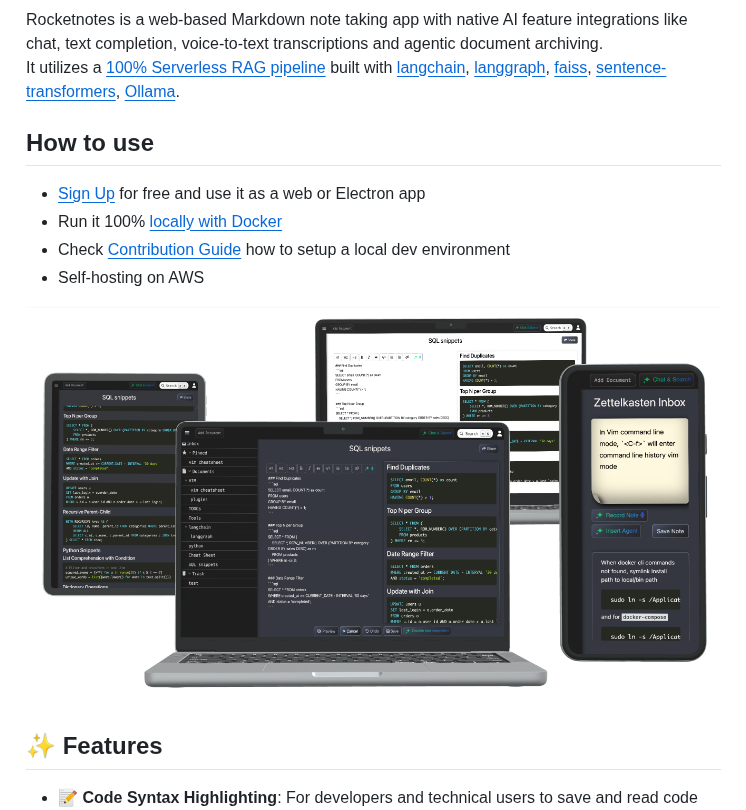 Fynnfluegge Rocketnotes screenshot
