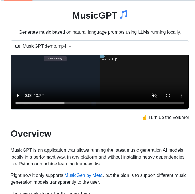Gabotechs Musicgpt screenshot