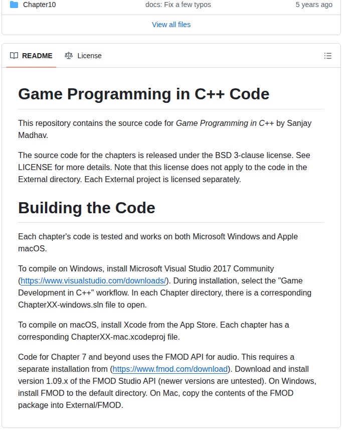 Gameprogcpp Code screenshot