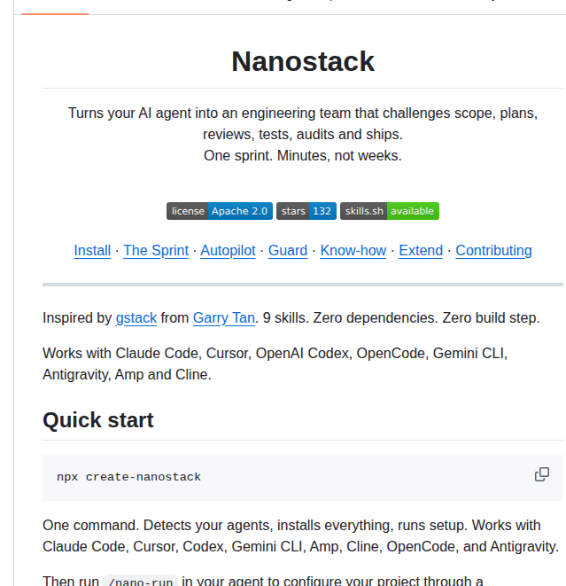 Garagon Nanostack screenshot