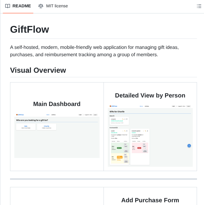Garnajee Giftflow screenshot