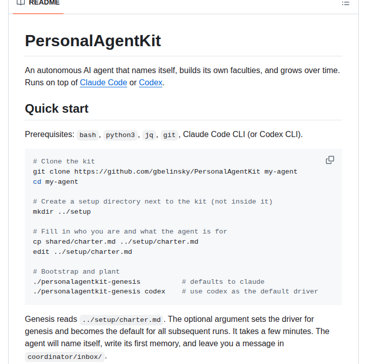 Gbelinsky Personalagentkit screenshot