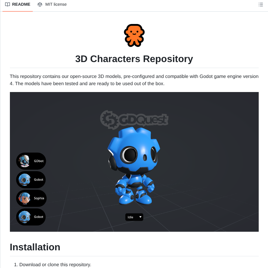 Gdquest Demos Godot 4 3d Characters screenshot
