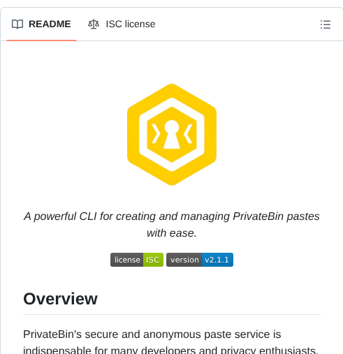 Gearnode Privatebin screenshot