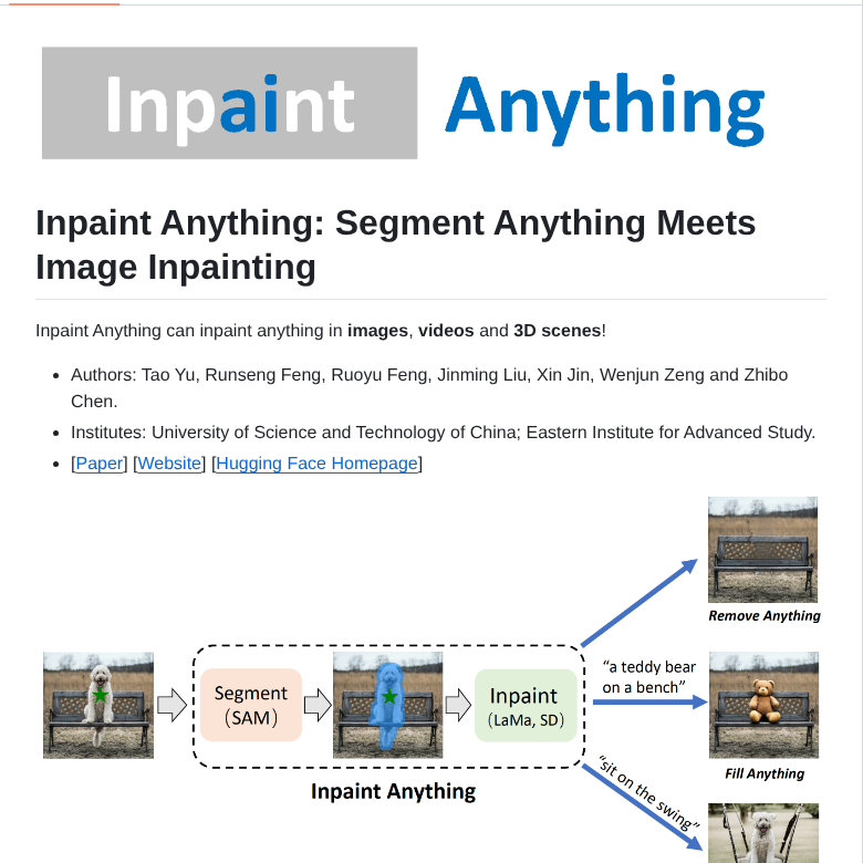 Geekyutao Inpaint Anything screenshot