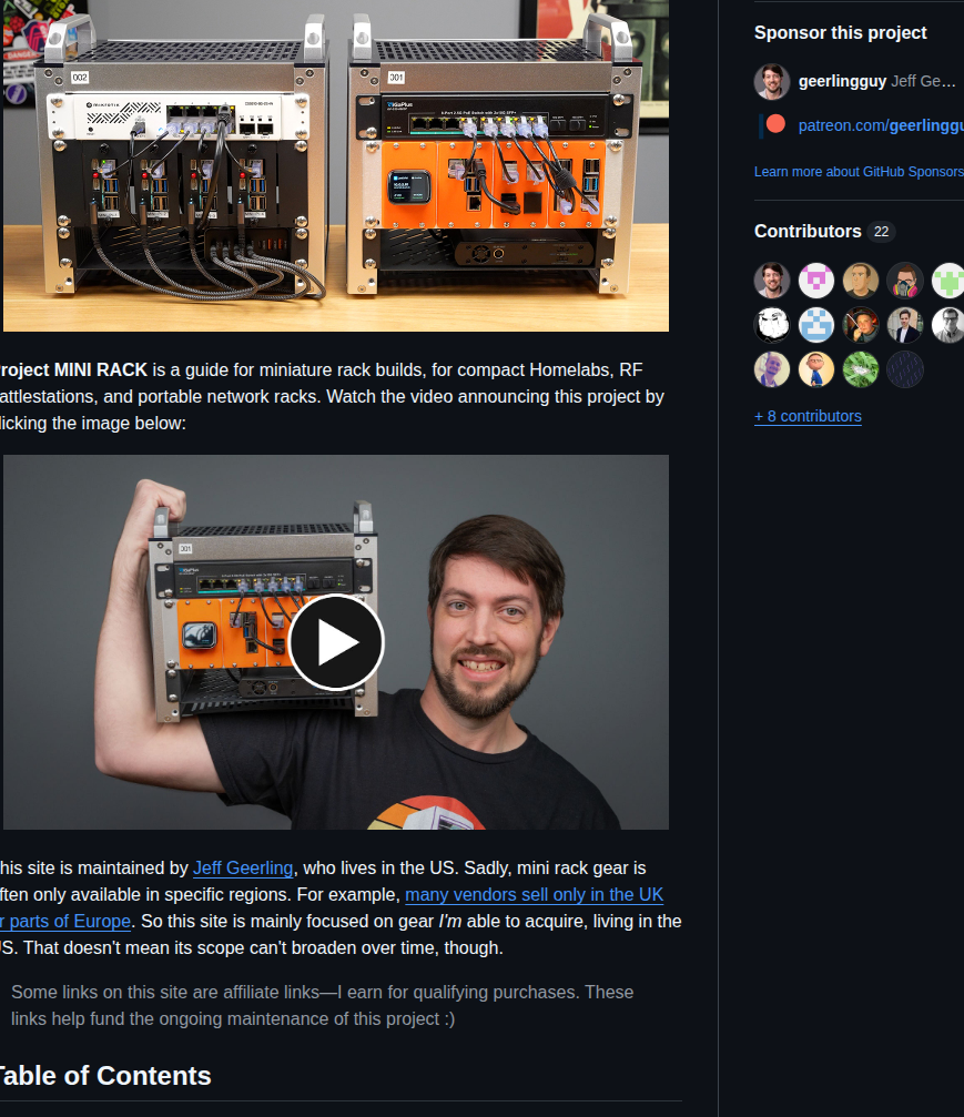 Geerlingguy Mini Rack screenshot