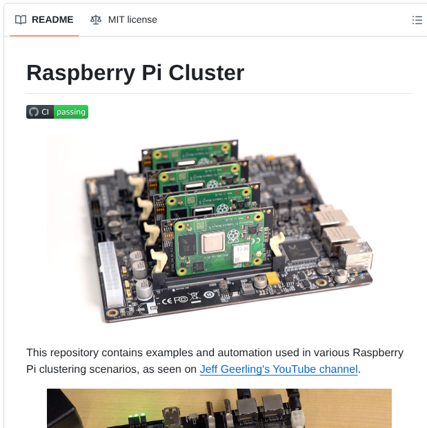 Geerlingguy Pi Cluster screenshot