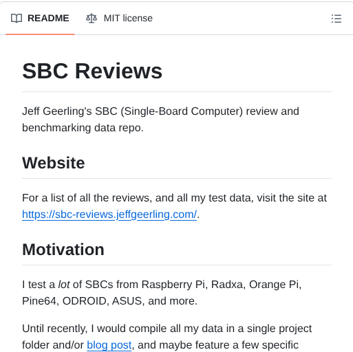 Geerlingguy Sbc Reviews screenshot