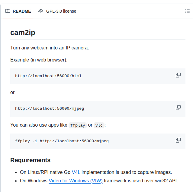 Gen2brain Cam2ip screenshot