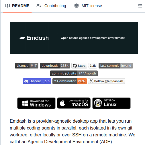 Generalaction Emdash screenshot