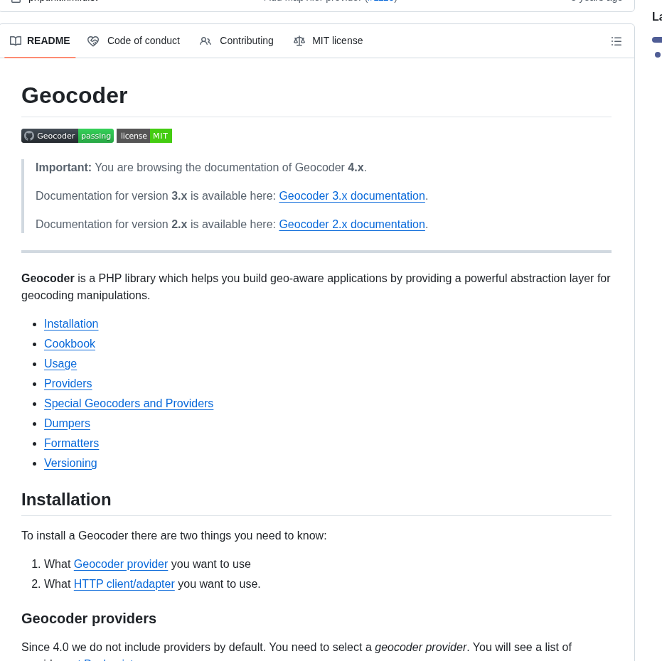 Geocoder Php Geocoder screenshot