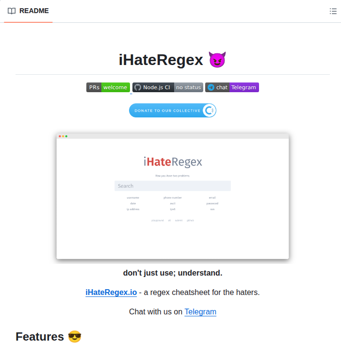 Geongeorge I Hate Regex screenshot