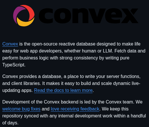 Get Convex Convex Backend screenshot