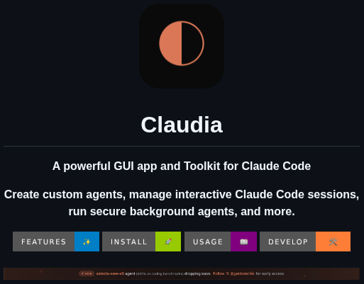 Getasterisk Claudia screenshot