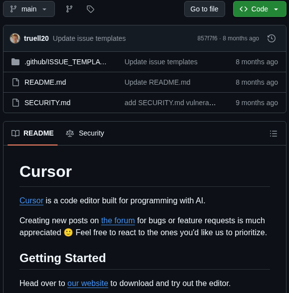 Getcursor Cursor screenshot