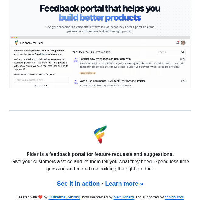 Getfider Fider screenshot