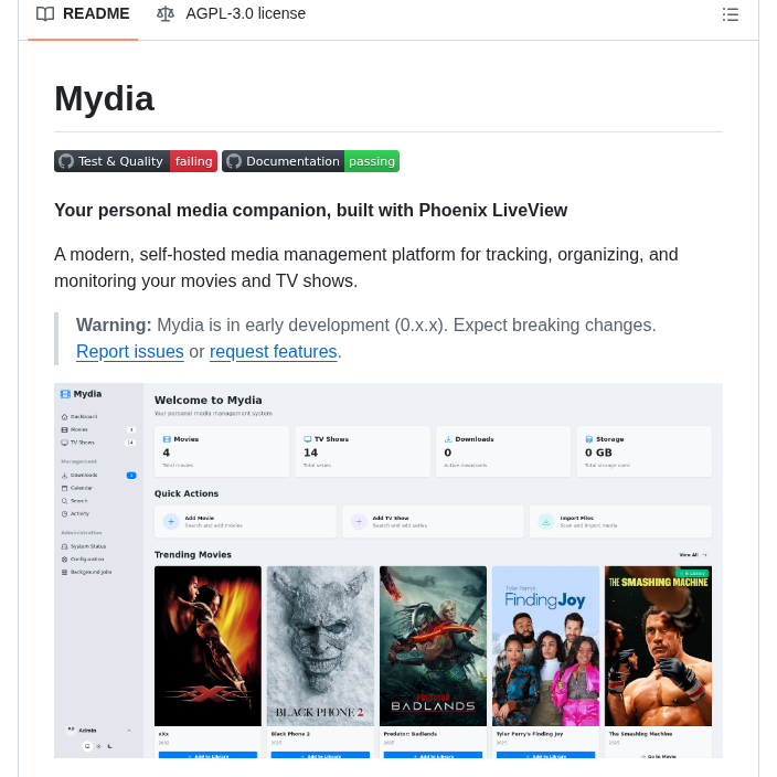 Getmydia Mydia screenshot