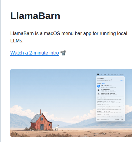 Ggml Org Llamabarn screenshot