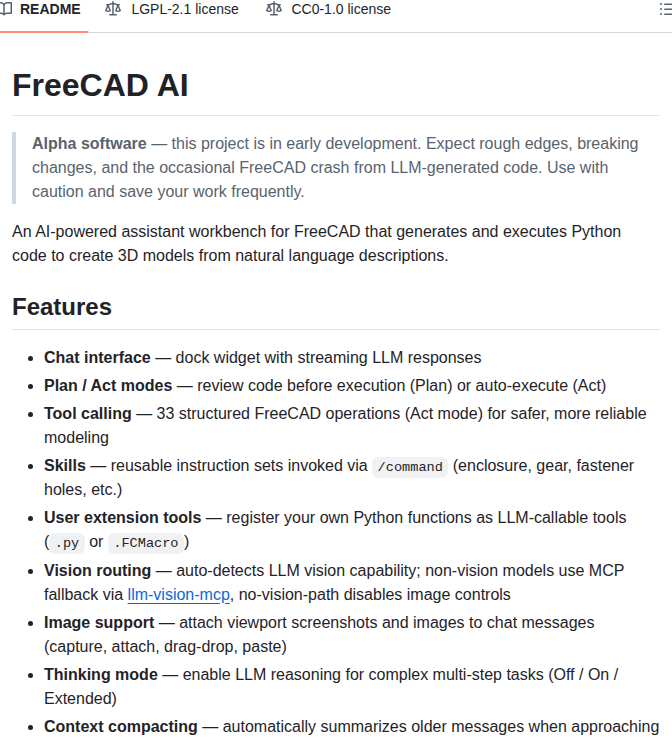 Ghbalf Freecad Ai screenshot