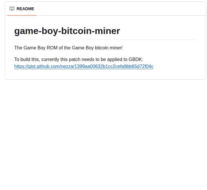Ghidraninja Game Boy Bitcoin Miner screenshot