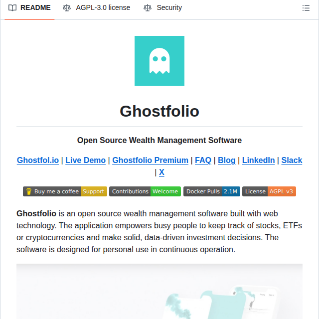 Ghostfolio Ghostfolio screenshot