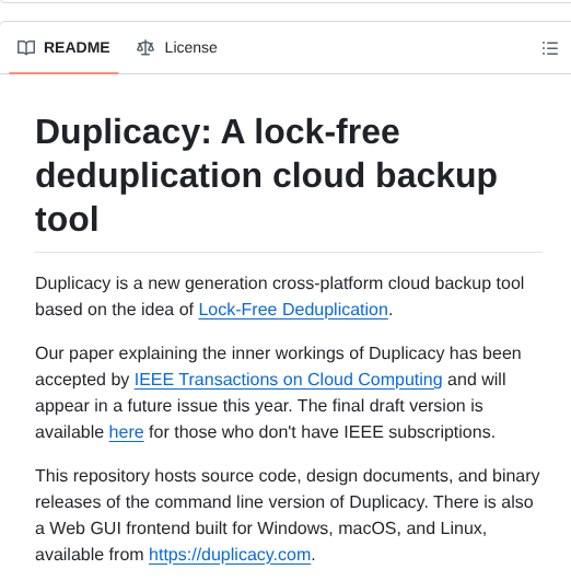 Gilbertchen Duplicacy screenshot