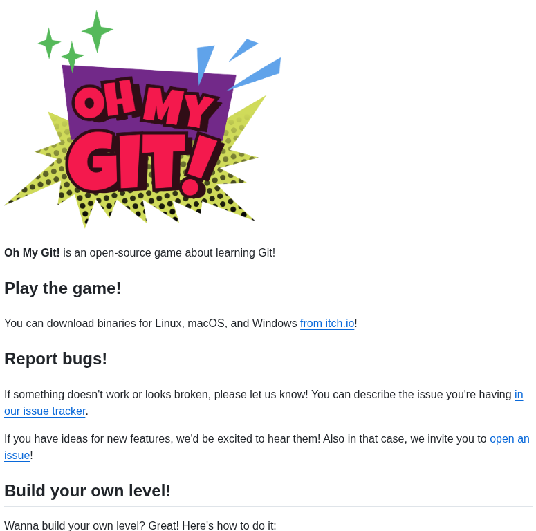 Git Learning Game Oh My Git screenshot
