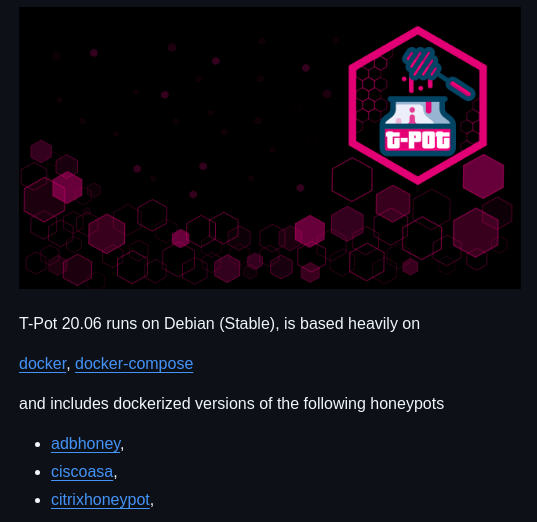 Github Rashelbach  T Pot Honeypot screenshot