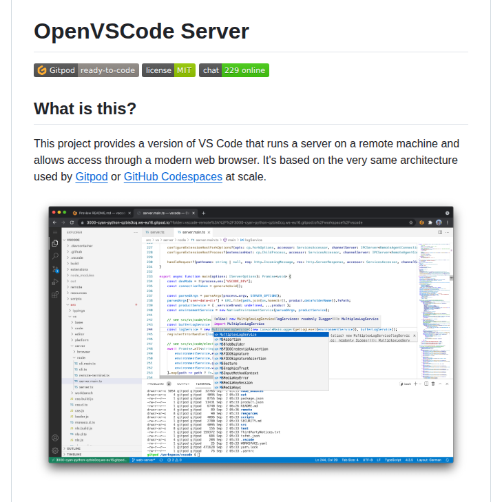 Gitpod Io Openvscode Server screenshot